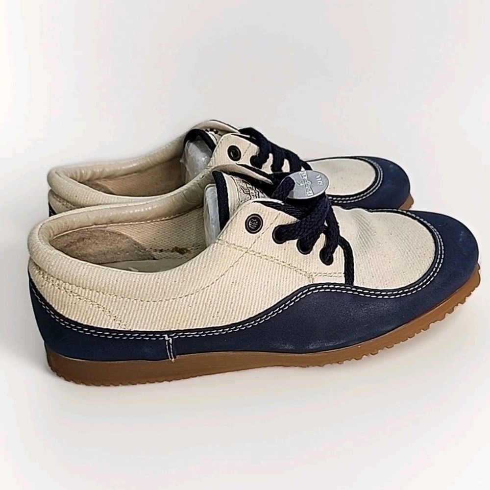 Hogan Sneakers Womens Size 37 Navy Cream Luxury Italian Nautical Preppy